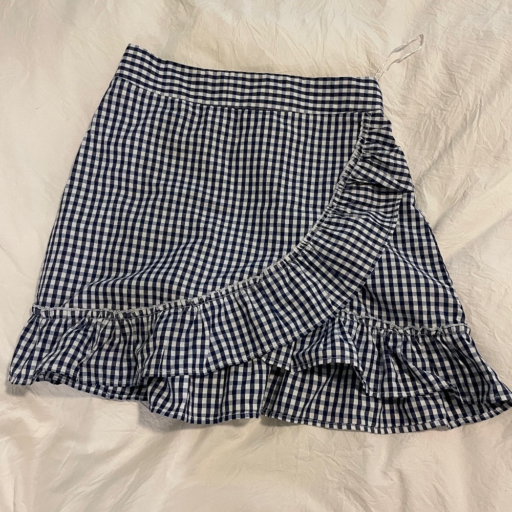 Red Glory gingham skirt